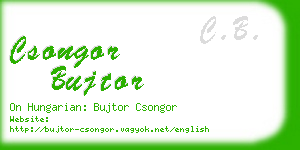 csongor bujtor business card